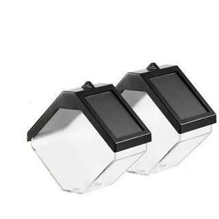 BlingBin Gartenleuchte Solarlampen für Außen Garten, Aufhängbar Solar Lampe für Wasserdichte, IP65 Wasserdicht, LED fest integriert, Warmes Licht, Rgb Licht, Weißes Licht, Gartenlampen Dekoration Zaunbeleuchtung für Garten Dekoration,Hof schwarz