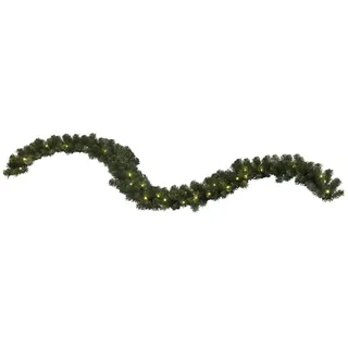 Best Season - Star Trading Outdoor Tannengirlande ,ottawa', Weihnachtsbeleuchtung Mit 30 Leds, Netzbetrieb, Grün, Warmweiß, L 2,7 Meter
