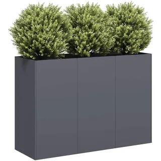 vidaXL Pflanzkübel 120 x 40 x 80 cm Anthrazit