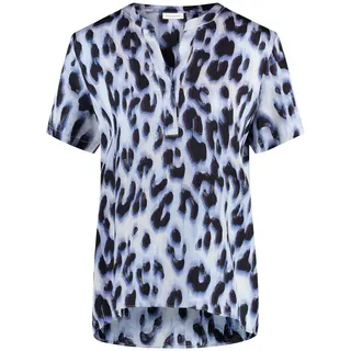 GERRY WEBER Klassische Bluse Gemustertes Blusenshirt mit Falten