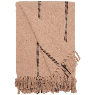 Au Maison Gestreift Bettüberwurf 130 x 180 cm Beige/Schwarz