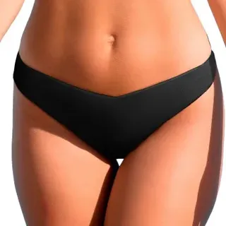 Wiki Low Cut Brazilian Bikini Brief Schwarz Medium Damen