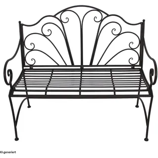 Hti-Living Gartenbank 108 x 55 x 97 cm Schwarz