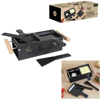 COOK CONCEPT Teelicht-Raclette in Schwarz - (B)26 x (H)8 x (T)11 cm