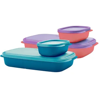 Tupperware Mylunch Lunchbox aus Kunststoff, 590 ml, Rosa, Violett, Blau, 2 Stück