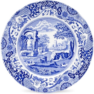 Spode Blaue italienische Speiseteller – 4er-Set (10,5 Zoll Speiseteller) (Blau, Weiß, 10,5 Zoll Speiseteller)