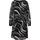 Plissiertes Chiffonkleid All-over-Print Schwarz 38