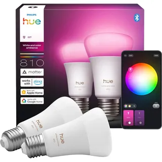 Philips Hue White & Color Ambiance E27 6W 810 lm 2 St.