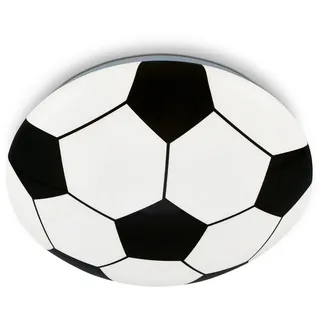 Briloner Brilo LED Deckenleuchte Soccer Neutralweiß Fußball Motiv 27,5 cm Weiß-Schwarz