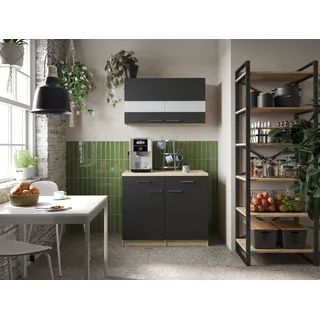 Respekta Buffet Merle 100 x 200 x 60 cm Schwarz