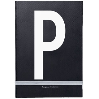 Design Letters Personal notebook Notizbuch - P - schwarz - 14,8 x 21 cm