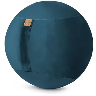 Sitting Point Sitzball Samt Uni Stoff Blau, Grün Petrol