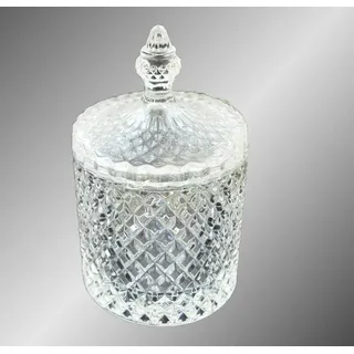 riya Mini Glas Bonboniere Glasschale Kristallschale mit Deckel Bonbonglas Zucker dose Schale Neu
