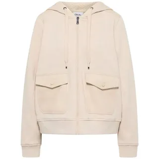 Cecil Strukturmix Hoodie Jacke - beige