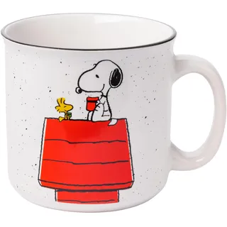 Silver Buffalo Peanuts Snoopy and Woodstock Get Cozy Keramik-Camper-Tasse, 590 ml