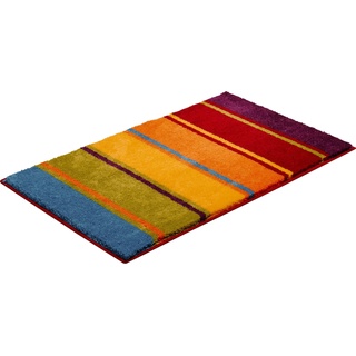 Badematte »Summertime«, Höhe 20 mm, rutschhemmend beschichtet, fußbodenheizungsgeeignet, bunte Badematte mit Streifen, 130085-4 bunt 1 St.
