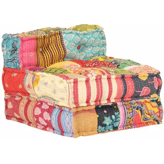 Patchwork Sitzhocker | Modularer Pouf | Sitzpolster | Sitzpouf | 57x67x51 cm