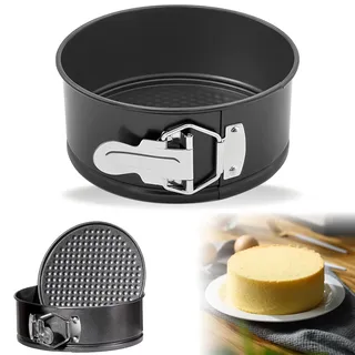 Ylinwtech 6 Zoll Springform Rund, Runde Kuchenform Mit Flachboden Antihaft | 16 cm Kuchenform, Robuster Kohlenstoffstahl, Hochwertige Antihaftbeschichtung, Für Kleine Kuchen, Pizza, Pfannkuchen