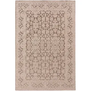 benuta pop Flachgewebeteppich, Grau, 115x180 cm - Vintage Teppich im Used-Look