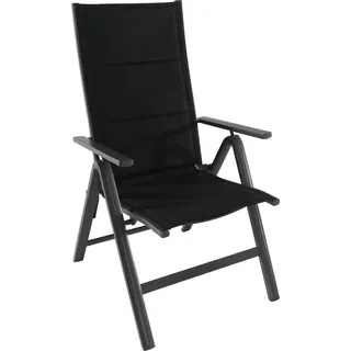 Greemotion Grenada Klappsessel 61 x 67 x 110 cm anthrazit/schwarz