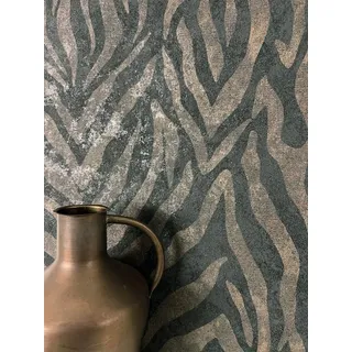 Newroom Vliestapete Zebraka Black Tapete Streifentapete Streifen,Zebrastreifen,Linien, Schwarz Tapete Modern Streifen - Mustertapete Zebra Braun Anthrazit Animal-Print Zebrastreifen Linien für Wohnzimmer Schlafzimmer Küche, Mustertapete schwarz