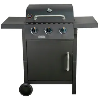 Barbeque Hero Gasgrill »3-Brenner«, verchromt, 37x45cm, 9kW - schwarz