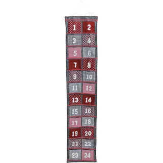 XXL Adventskalender zum Befüllen & Aufhängen aus Filz | Größe 34x166cm | Weihnachtskalender für Kinder & Erwachsene | Geschenk-Kalender mit Säckchen für Präsente & als Weihnachts-Deko |
