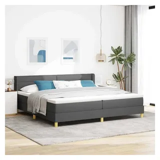 vidaXL Boxspringbett 200 x 200 cm Dunkelgrau