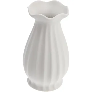 Zerodeko Blumenkübel Keramikvase Schlichtes Design Heimdekoration Blumenvase Weiße Dekorative Vase