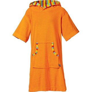 Erwin Müller Kinderbademantel Kinder-Poncho Uni, Rückenlänge: 84 cm, Frottier, mit Kapuze, default, Leichtfrottier Uni orange Rückenlänge: 84 cm | 146/152