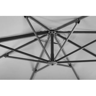 Schneider Schirme Ampelschirm Rhodos Twist 300 x cm Polyester Silber