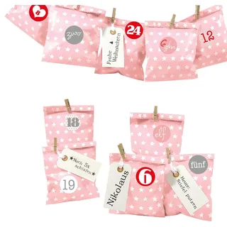 Frau WUNDERVoll® Frau WUNDERVoll DIY Adventskalender zum Befüllen Bescherung 13x16,5cm