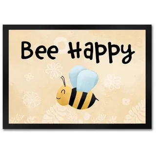 speecheese Fußmatte Bee Happy lustige Fußmatte in 35x50 cm mit glücklicher Biene 35 cm