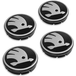 Skoda 5LA071213D Radzierkappen 4X Nabenkappen Felgendeckel Radnabenkappen Radkappen *** Kompatibilität VOR dem Kauf prüfen! ***