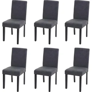 MCW Esszimmerstuhl Littau Textil anthrazitgrau 6er Set