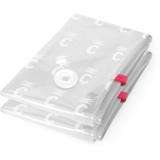 Compactor Set von 2 VAC AND ROLL Vakuumkompressionsbeuteln, ASPISPACE, Größe S, 40x60 cm, Transparent
