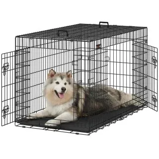Songmics Hundekäfig XXXL 136 x 79 x 87 cm Schwarz
