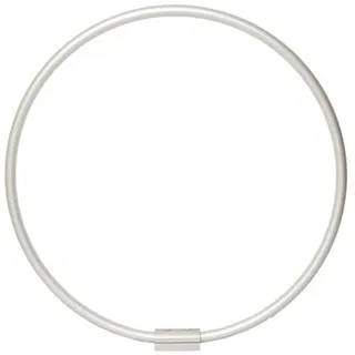 Ekershop Duschvorhangstange Alu Ringstange Silber matt Rund Ø 80 cm Winkelstange für Duschvorhang, Ø 800 mm, Fixmaß, Wandmontage, Verschraubt, Aluminium, Chrom Matt Eloxiert, ohne Duschvorhangringe, auch als Umkleiderkabine silberfarben