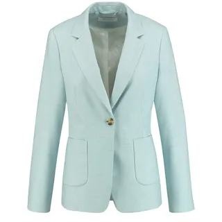 Gerry Weber Damen Longblazer in Pastell-Optik Langarm Blazer Langarm gefüttert unifarben Aqua Ecru Gemustert 40