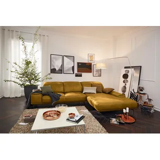 Musterring Ecksofa Leder 3-Sitzer Gelb