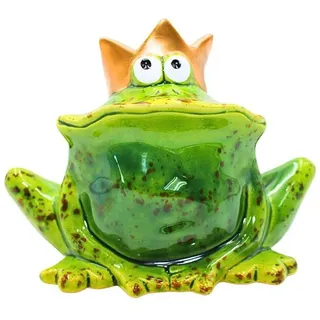 Dekohelden24 Deko Frosch 16 cm Grün