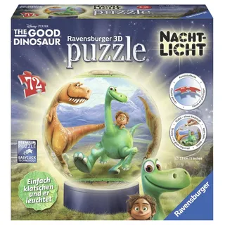 Ravensburger 12167 3-D Puzzles, The Good Dinosaur, 72 Teile, 3D Puzzle-Ball Nachtlicht