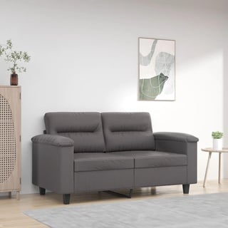 ZEYUAN 2-Sitzer-Sofa Grau 120 cm Kunstleder, Loungesofa, Sofas & Couches, Relaxsofa, Couch für Wohnzimmer, Couch Mit Schlaffunktion - 359580