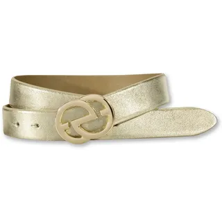 Koppelgürtel SILBERGIFT, Damen, Gr. 95, gold, Rindsleder, unifarben, elegant,feminin,klassisch,modisch, Gürtel, mit grafischer Schließe