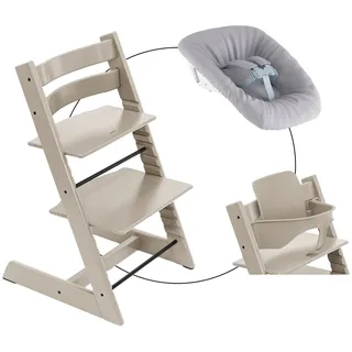 Stokke® Tripp Trapp® Bundle Treppenhochstuhl inkl. Newbornset Light Grey & Babyset, grau