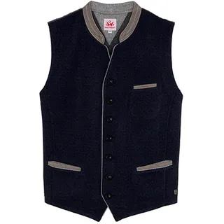 Spieth & Wensky Trachtenweste Bert Weste Herren Trachtenweste Wollweste weste blau 54/XL