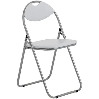 Harbour Housewares Gepolsterte Klappstühle - einfach zu verstauender Metallrahmen, Büro-Schreibtisch-Schlafzimmer-Sitzgelegenheit - maximale Belastung: 114 kg - Weiß