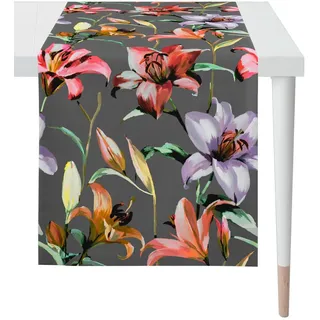 Novel Tischläufer Herbstzeit, Mehrfarbig, Anthrazit, Textil, Blume, rechteckig, 48x140 cm, Oeko-Tex® Standard 100, Wohntextilien, Tischwäsche, Tischläufer