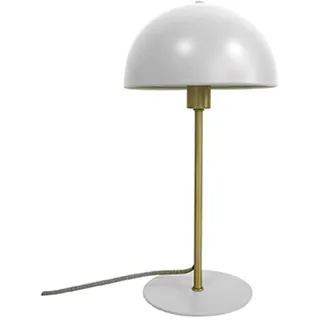 Leitmotiv Tischlampe Bonnet - Weiß - 20x20x39cm | Rund - skandinavisch - Eisen - Tischleuchte Wohnzimmer & Schlafzimmer - Tischlampen modern
