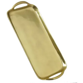 MARELIDA Dekotablett Dekotablett Dekoteller Serviertablett Kerzentablett L: 36cm gold goldfarben